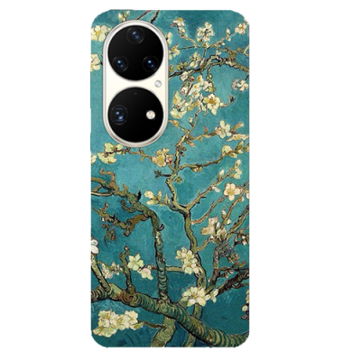 Husa Huawei P50, Silicon Premium, Van Gogh - Almond Blossom